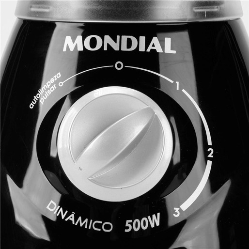 Função Auto/Limpeza Liquidificador Mondial Dinâmico Premium L-35 três níveis velocidade