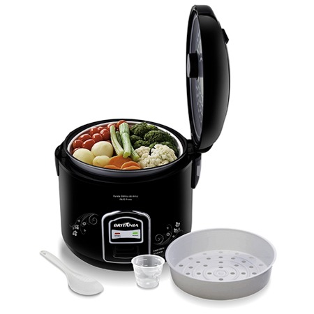 A Britânia PA10 Prime cozinha no vapor Panela Elétrica Britânia PA10 Prime vapor