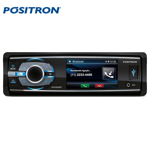 Perfeito para deixar suas viagens mais animadas! DVD Player Automotivo Positron SP4330BT tela LCD de alta definição