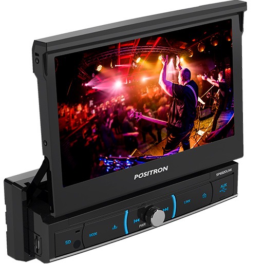 Tela 7 polegadas com nitidez que impressiona DVD Automotivo SP6520LINK Alta Resolução