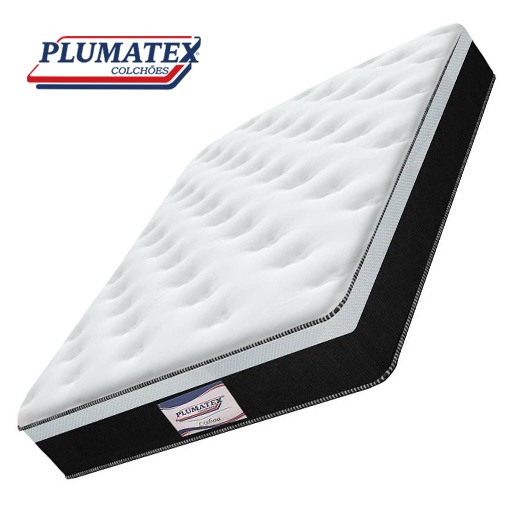 Colchão Queen Size Plumatex Lisboa Branco e Preto colchão queen size plumatex lisboa