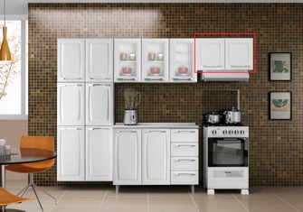 Sua cozinha fica mais decorada! armário Itatiaia Diamante IPG2-C Branco design