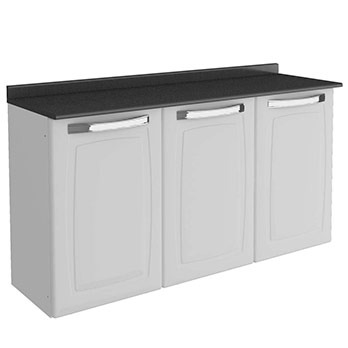 O balcão triplo Itatiaia Daniele com três portas Branco balcão triplo Itatiaia Daniele com 3 portas Branco