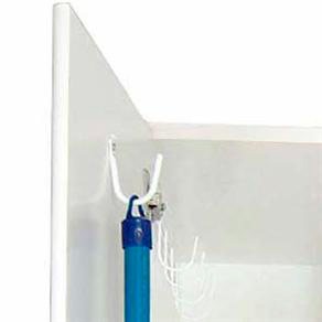 Organize de tudo no armário armário para área de serviço Big Domus 408013 Branco gancho