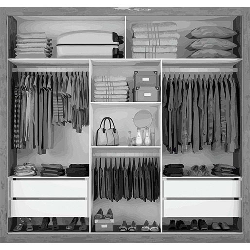 Cabe todas suas roupas Armário Móveis Bahia Espaço Amplo