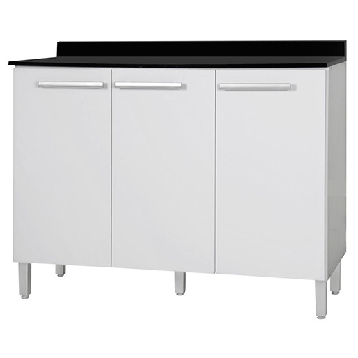Balcão Bartira Safira com 3 Portas Cozinha Modulada no Extracombr # Armario De Cozinha Bartira Safira Balcão Bartira Safira com 3 Portas Cozinha Modulada no Extracombr # Armario De Cozinha Bartira Safira