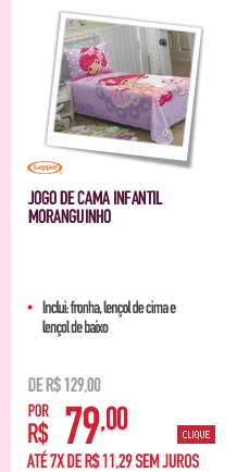 Jogo de Cama Infantil Moranguinho