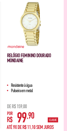 Relógio Feminino Dourado Mondaine