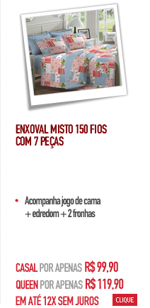 Enxoval misto 150 fios com 7 peças