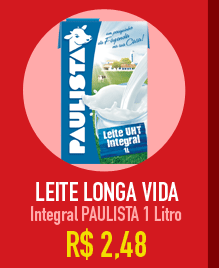 Leite Longa Vida Integral PAULISTA 1 Litro