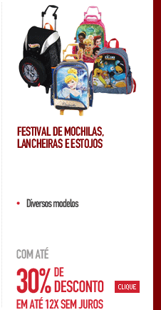 Festival de mochilas, lancheiras e estojos