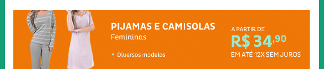 Pijamas e camisolas femininas