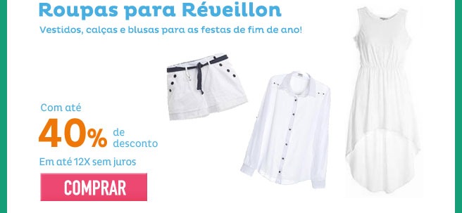 Prepare-se para o Ano Novo!Roupas Femininas com até 40% de desconto