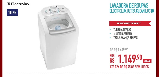 Lavadora de Roupas Electrolux Ultra Clean LUC10