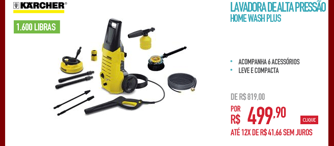 Lavadora de Alta Pressão Home Wash Plus