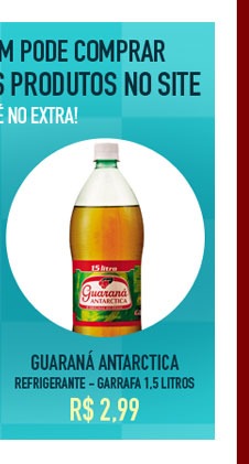 Refrigerante ANTARCTICA Guaraná Garrafa 1,5 Litros