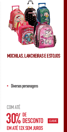 Mochilas, lancheiras e estojos