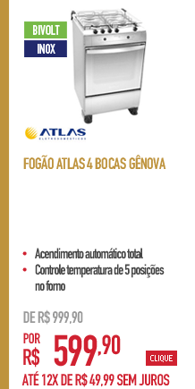 Fogão Atlas 4 Bocas Gênova