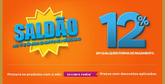 Saldao Extra. 12% de desconto
