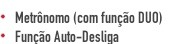 Metrônomo (com função DUO) Função Auto-Desliga