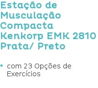 Estação de Musculação Compacta Kenkorp EMK 2810 Prata/ Preto com 23 Opções de Exercícios