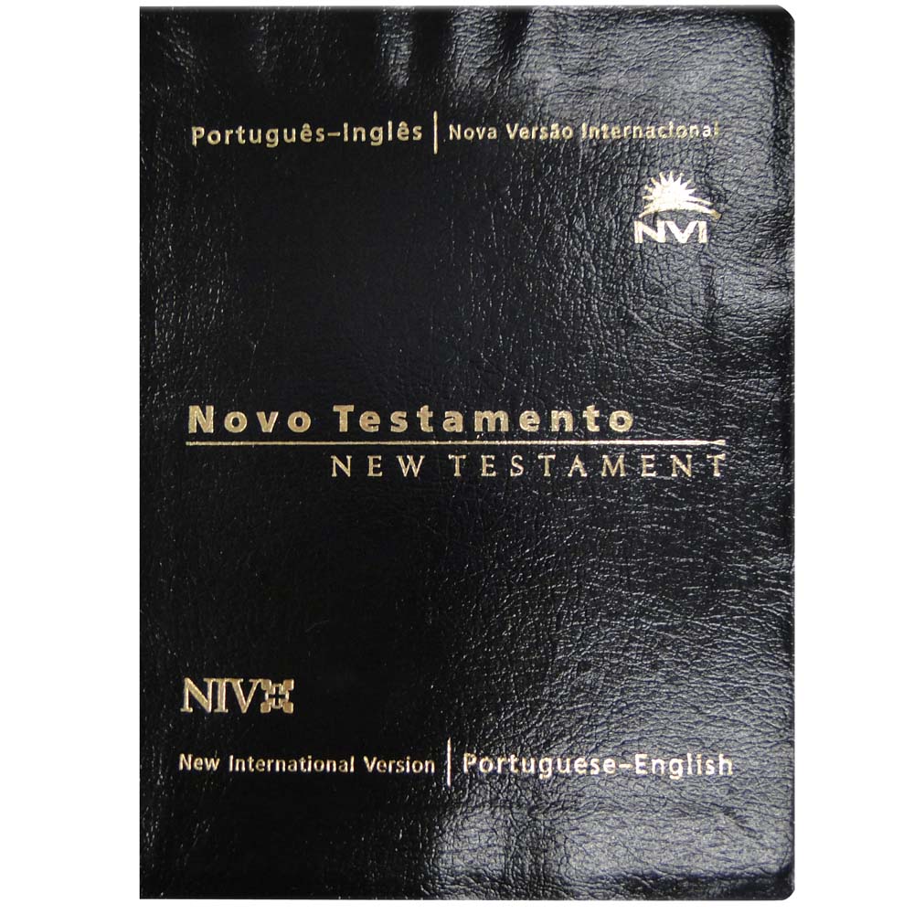 Livro Novo Testamento NVI Português / Inglês Luxo ( Preta