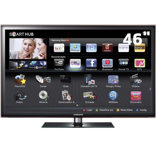 TV 46" LED Samsung Série D5500 UN46D5500 Full HD c/ Smart TV, Entradas