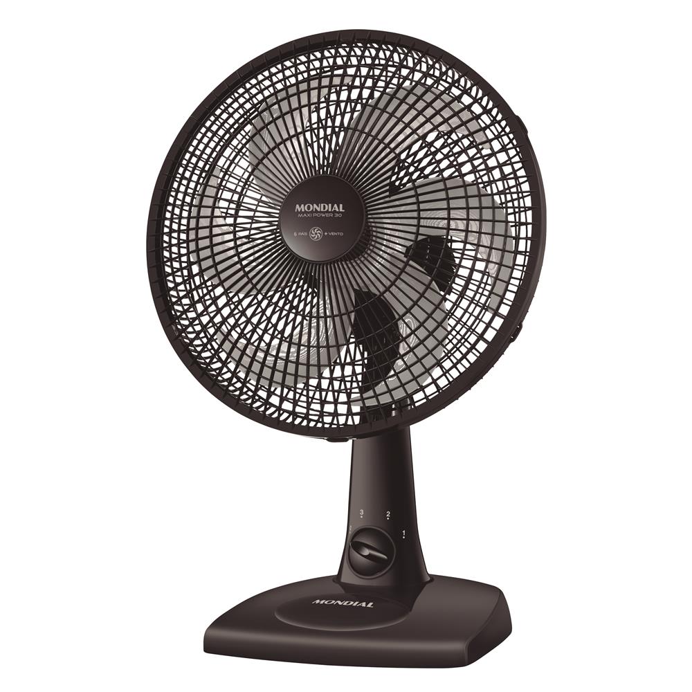 Ventilador de Mesa Mondial Maxi Power NV-15-6P-FB com 3 Velocidades - Preto