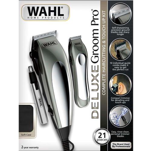Kit Aparador de Cabelo e Pelos Wahl Clipper Deluxe Groom Armario Leroy Merlin ~ Kit Aparador de Cabelo e Pelos Wahl Clipper Deluxe Groom