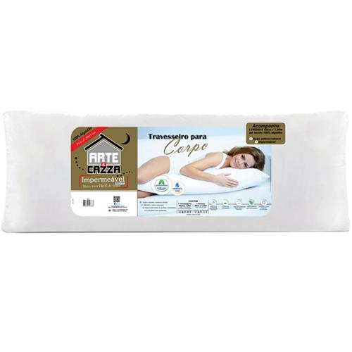 Menor preço em Travesseiro para o Corpo Arte & Cazza em Poliéster 200 Fios com Fronha 40 x 130 cm - Branco