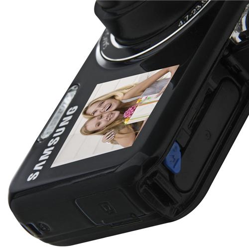 Câmera Digital Samsung PL120 Preta c/ 14.2MP, LCD 2.7", LCD Frontal 1.5