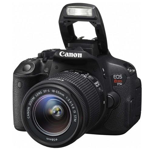 Câmera Digital Canon EOS Rebel T5i 18MP LCD Móvel e Touch de 3”, com