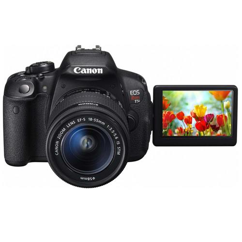 Câmera Digital Canon EOS Rebel T5i 18MP LCD Móvel e Touch de 3”, com Flash Embutido, Zoom