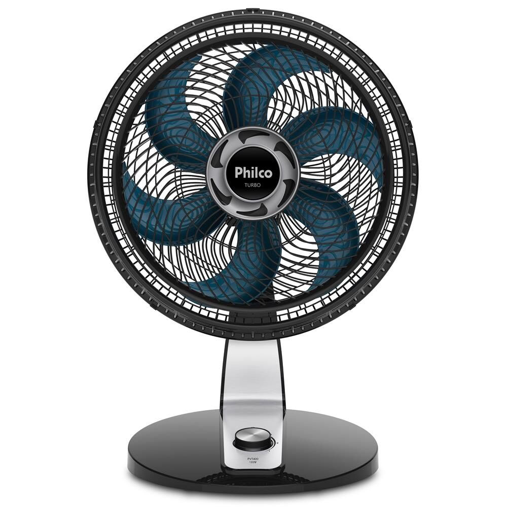 Ventilador de Mesa Philco PVT400 Turbo 40 cm com 3 Velocidades - Preto