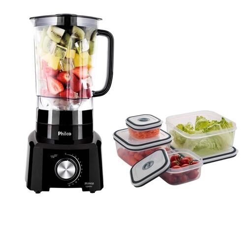 Liquidificador Philco PH900 12 Velocidades 1200W + Conjunto de Potes Herméticos Electrolux em Polipropileno 4 Peças é boa?