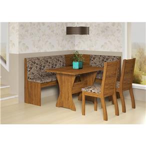Canto Alemão Viero Com 1 Banco Marci Avelã Canela Mesa De Canto Alemao Jantar Comprar No Mais Barato Extra