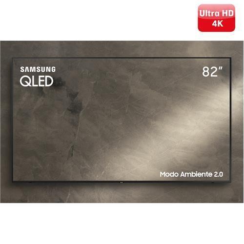 Menor preço em Smart TV QLED 82" UHD 4K Samsung 82Q60 com Pontos Quânticos, HDR 500, Burn-in, Modo Ambiente 2.0, Modo Game, Controle Remoto Único - 2019