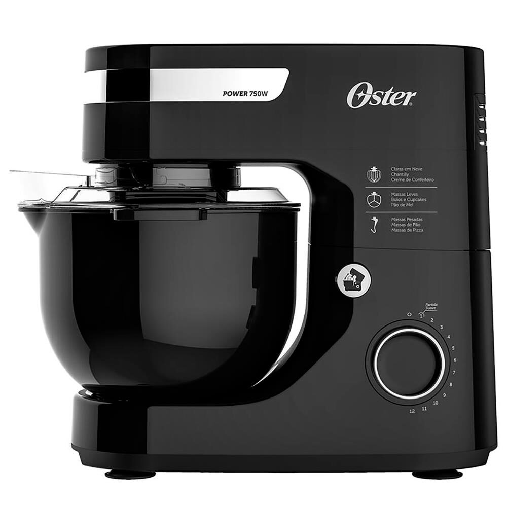 Batedeira Planetária Oster Orbital OBAT610 com 12 Velocidades – Preto