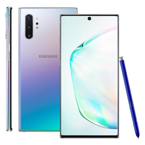 Menor preço em Smartphone Samsung Galaxy Note10+ Prata 256GB, 12GB RAM, Tela Infinita de 6.8", Câmera Quádrupla, Caneta S-Pen, IP68, Leitor de Digital na Tela
