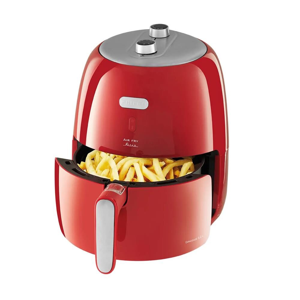Fritadeira Sem Óleo Air Fryer Philco Retrô PFR04V 3,2 L – Vermelha