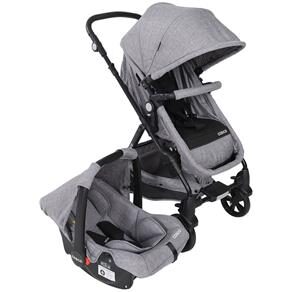 Carrinho De Bebe Cosco Travel System Trio Poppy Cinza Mescla Carrinhos Travel System Extra
