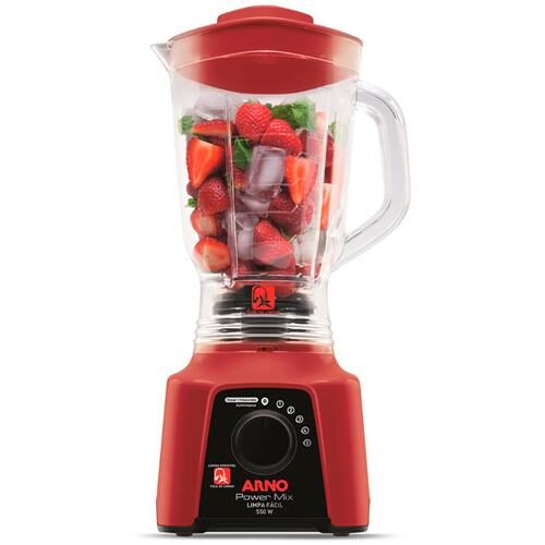 Liquidificador Arno Power Mix Limpa Fácil LQ30 com 5 Velocidades 550W Vermelho