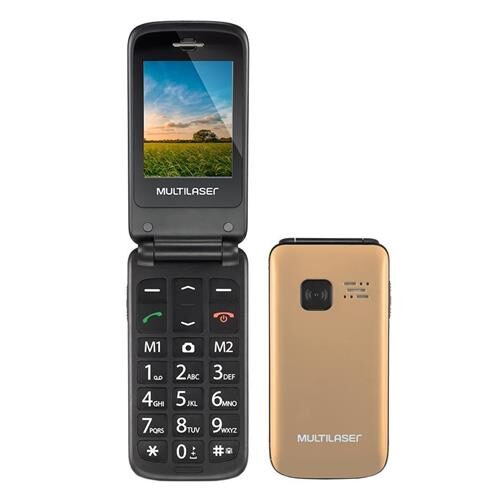 Celular Multilaser Flip Vita P9043 Tela de 2,4”, Dual Chip, MP3, Câmera VGA, Bluetooth - Dourado é boa?