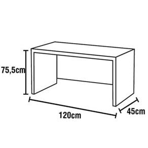 Mesa para Computador ou Escritório Politorno Lindóia com 2 Gavetas - Tabaco - 3