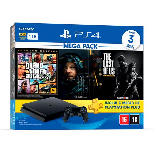Console Playstation 4 Slim 1TB Bundle 9 + Grand Theft Auto V Premium Ed. + Death Stranding + The Last of Us Remasterizado + 3 Meses Playstation Plus é boa?