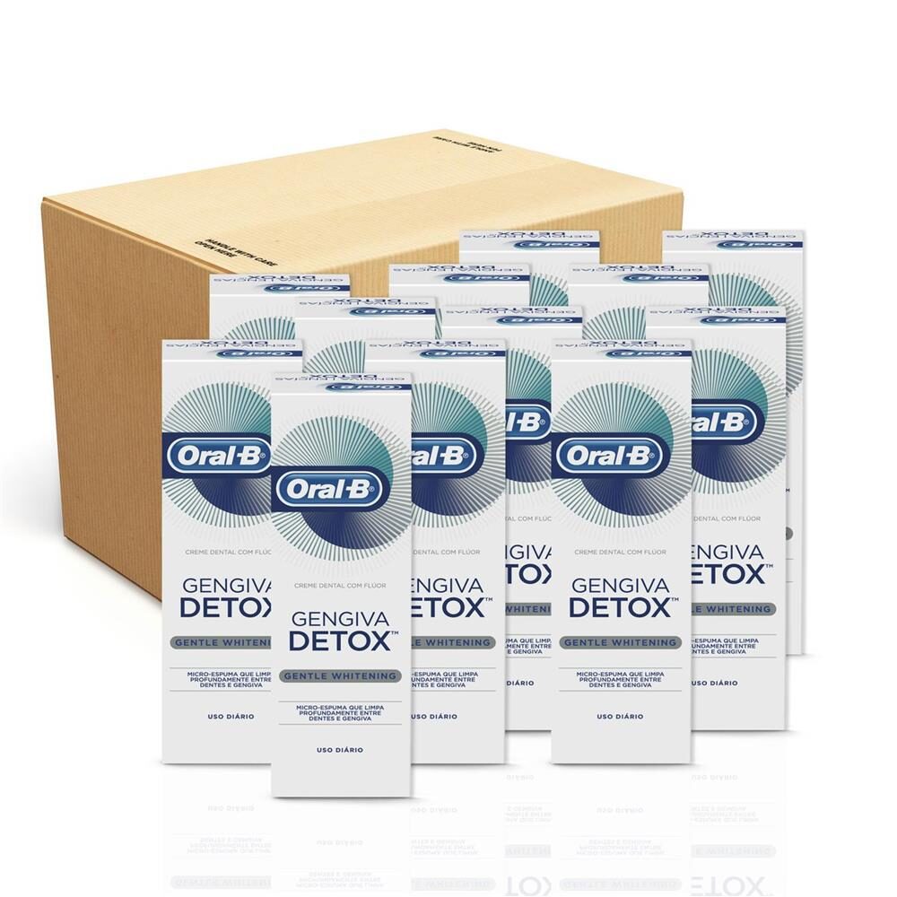 Pasta de Dente Oral-B Gengiva Detox Gentle Whitening 102g - 12 Unidades