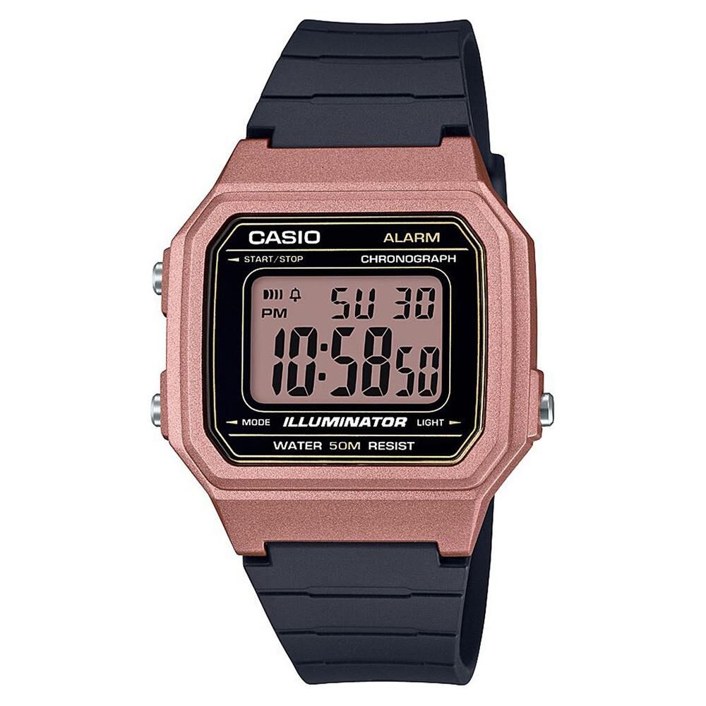 Relógio Feminino Digital Casio W-217HM-5AV - Preto/Rosa