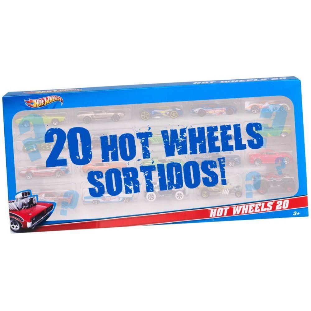 Hot Wheels Mattel Pacote com 20 Carrinhos - Sortidos