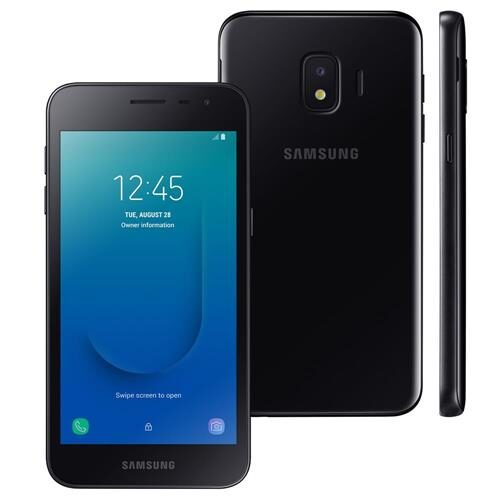 Menor preço em Smartphone Samsung Galaxy J2 Core Preto 16GB, Tela 5", Câmera Traseira 8MP com Flash LED, Android Go 8.1, Dual Chip, 4G, e Processador Quad Core
