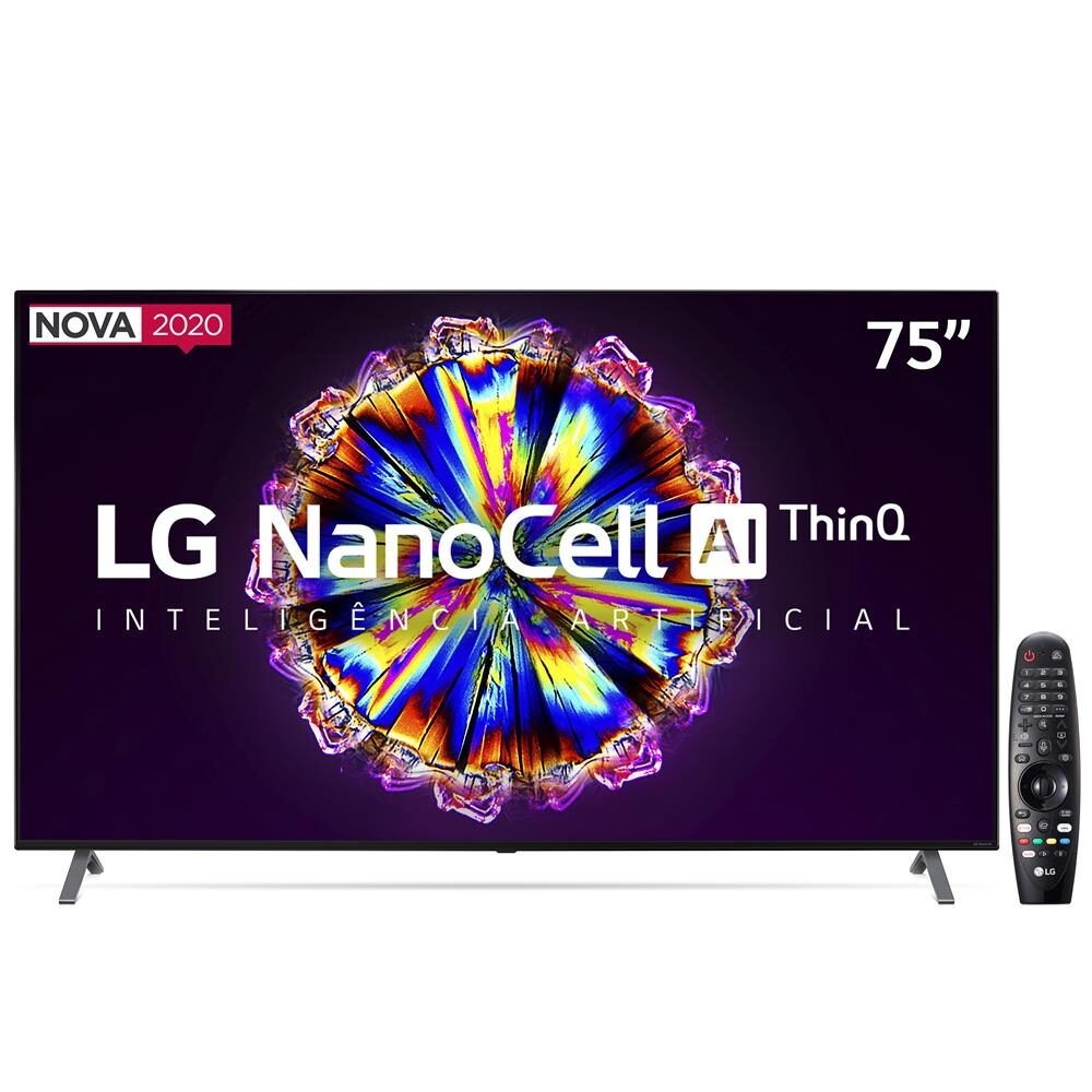 Smart TV LED 75" UHD 4K LG 75NANO90 NanoCell, IPS, Bluetooth, HDR, Inteligência Artificial ThinQ AI, Google Assistente, Alexa IOT, Smart Magic - 2020